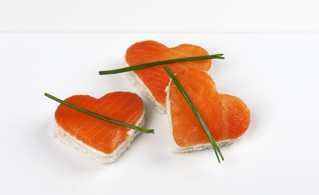 John Ross Jr's smoked salmon hearts - ideal for that perfect Valentine's Day meal