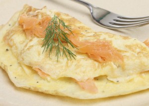 Smoked salmon omlettes: easy to make, healthy and really tasty.