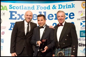 John Ross Jr's Managing Director, Christopher Leigh, collects the Fish and Seafood Award for the Balmoral Fillet